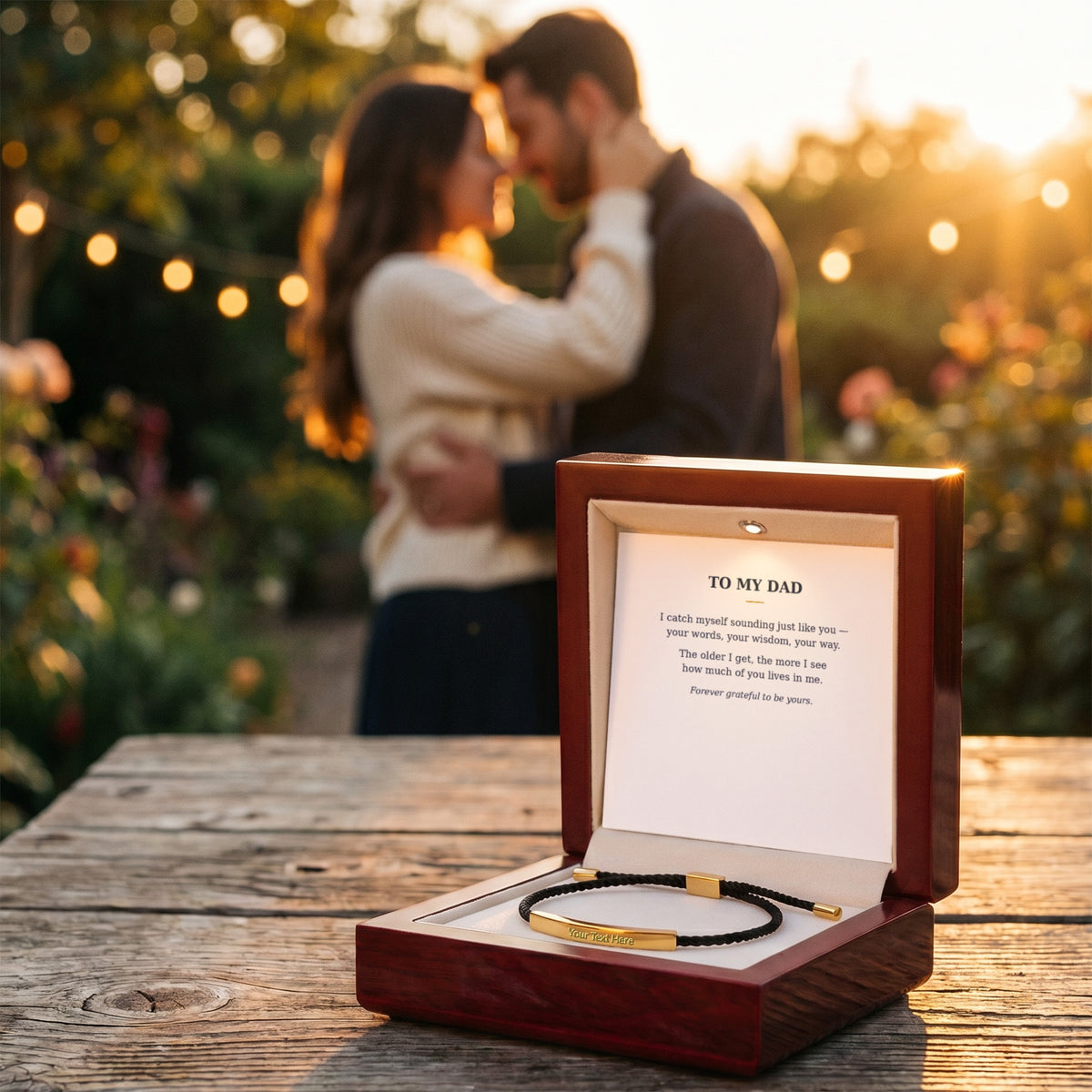 To My Dad — I Catch Myself Sounding Like You — Engraved Nylon Bracelet