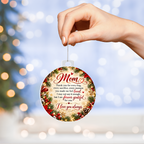 To My Mom Double-Sided Christmas Ornament – Forever Grateful