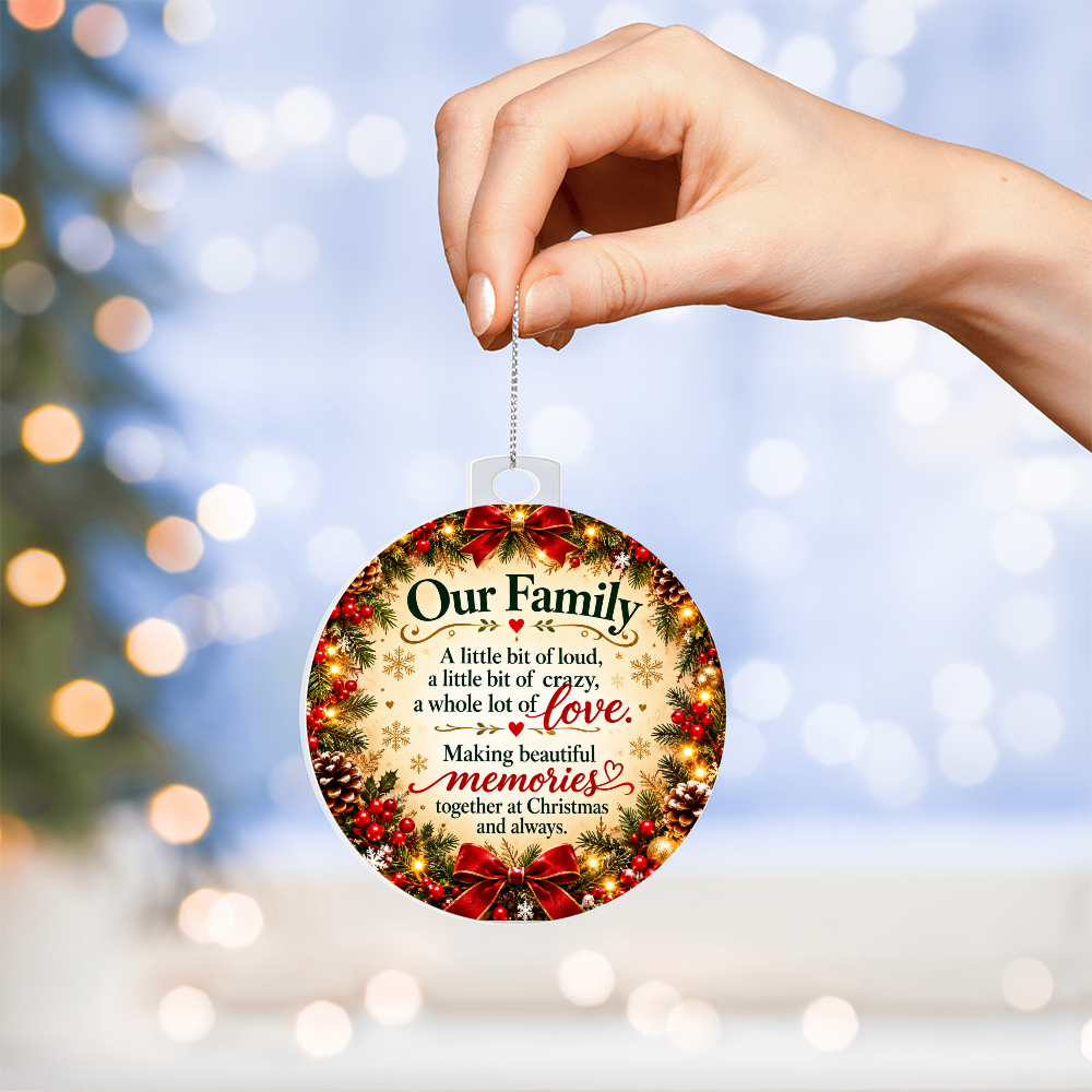 Our Family Christmas Double-Sided Ornament