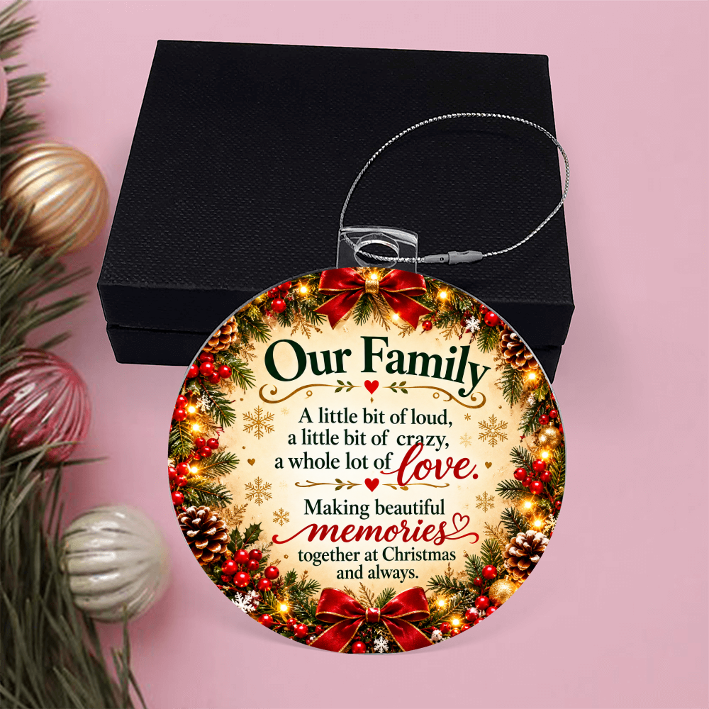 Our Family Christmas Double-Sided Ornament