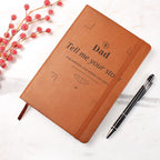 Dad Tell Me Your Story Engraved Leather Journal