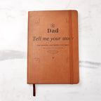 Dad Tell Me Your Story Engraved Leather Journal