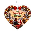 Our Family Christmas Heart Ornament – Double-Sided Acrylic Keepsake