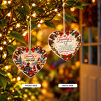 Our Family Christmas Heart Ornament – Double-Sided Acrylic Keepsake