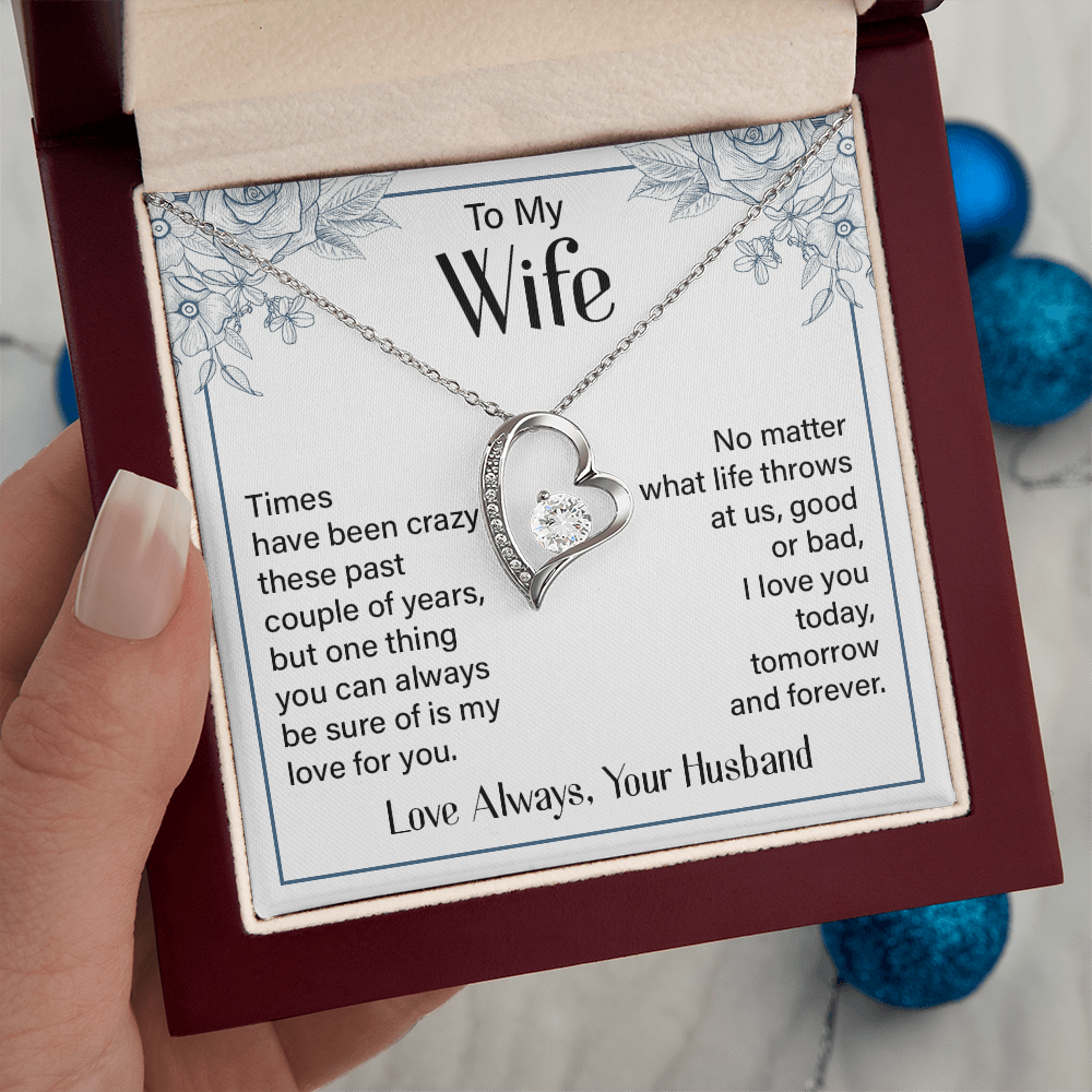 To my wife forever love necklace