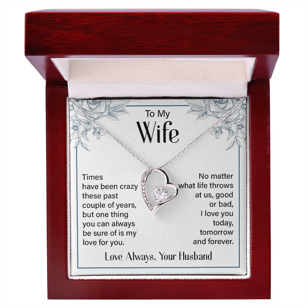 To my wife forever love necklace