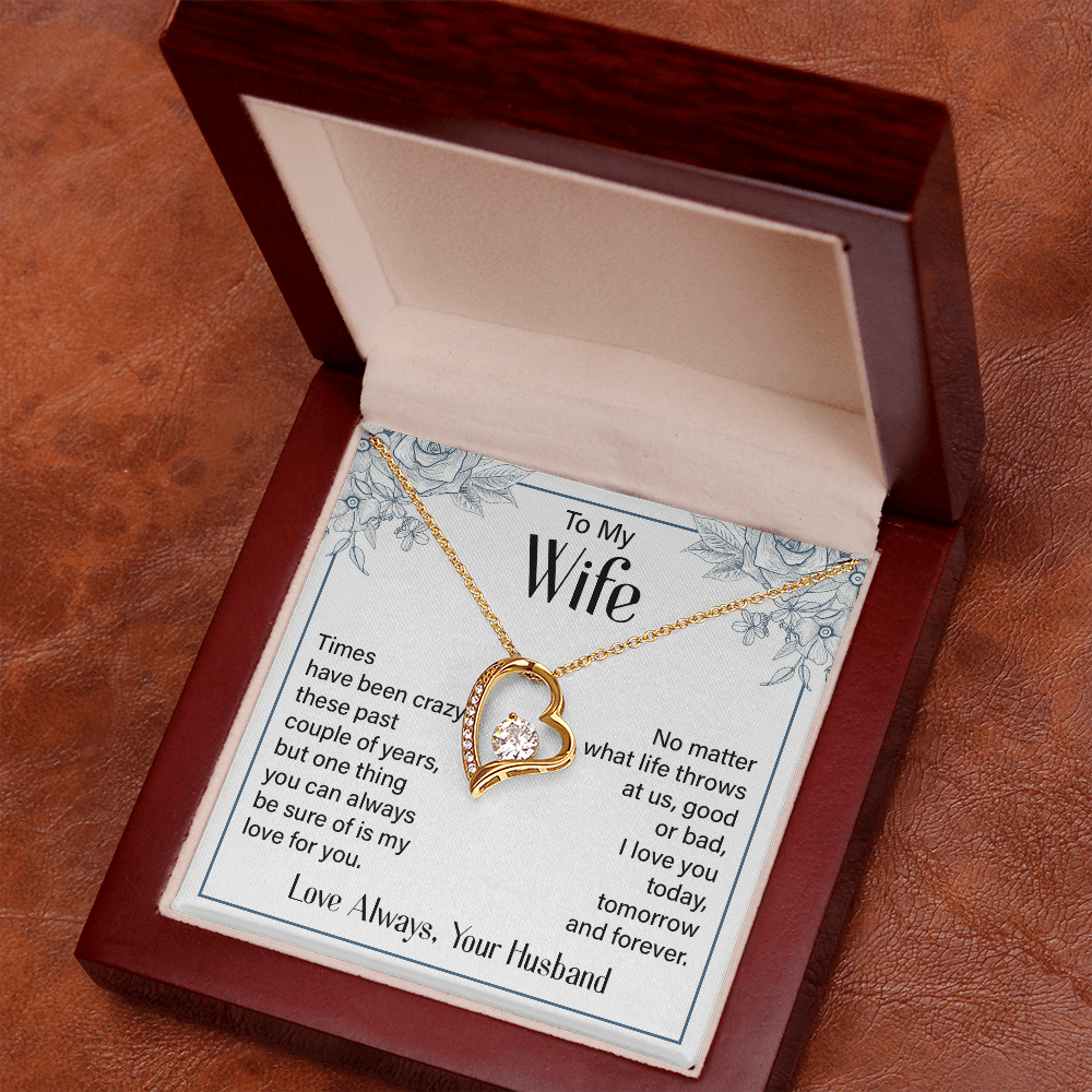 To my wife forever love necklace