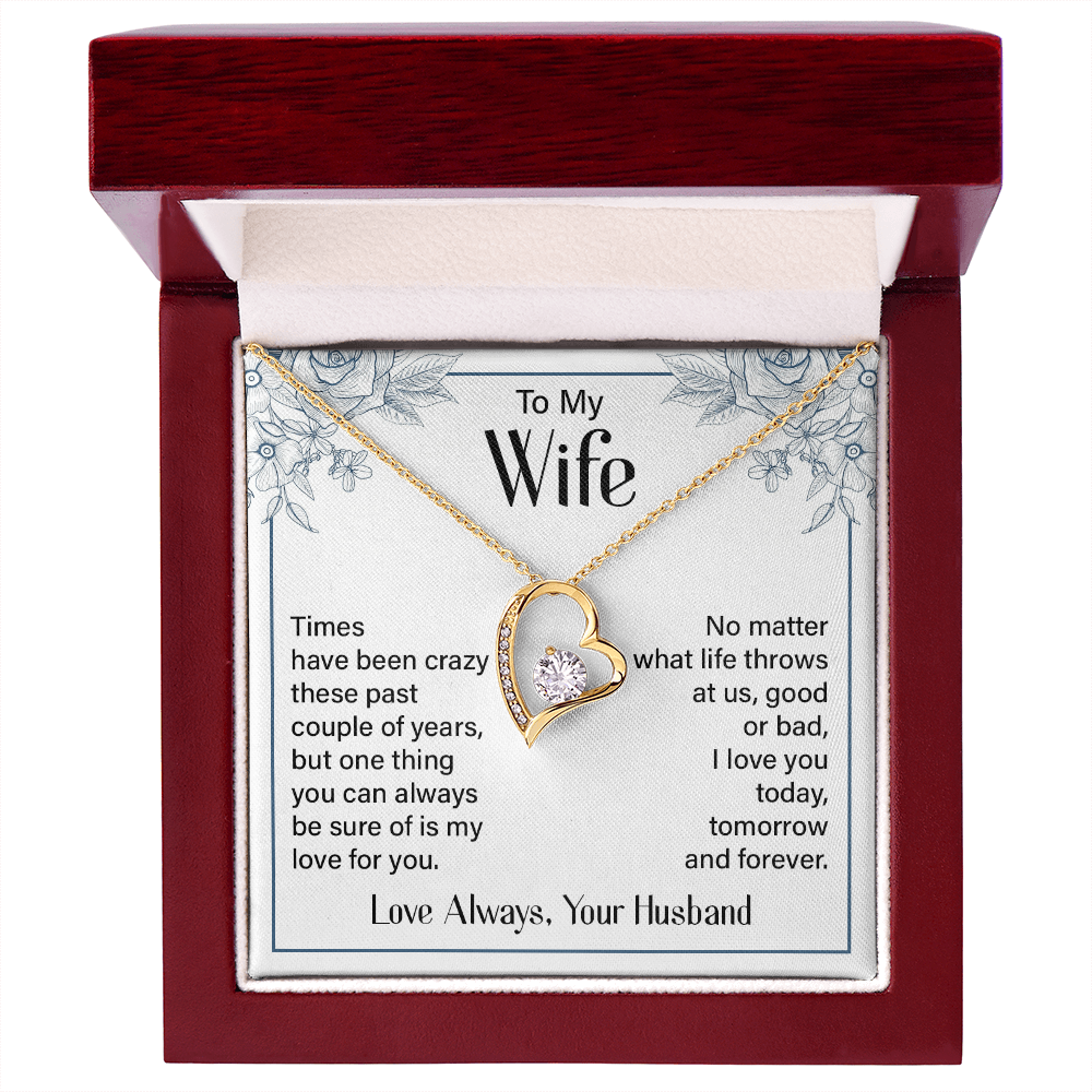 To my wife forever love necklace
