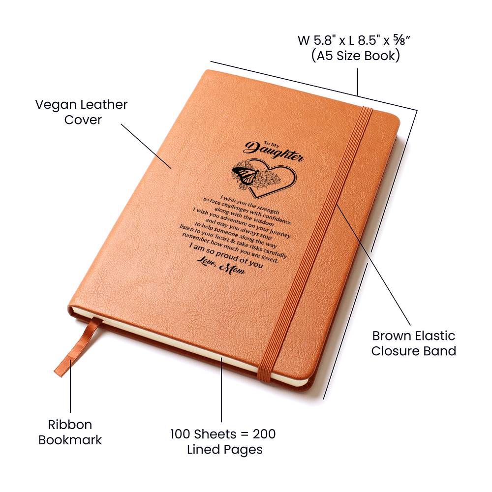 To My Daughter Butterfly Journal  Mom's Love Letter Notebook