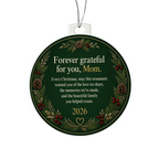 To My Mom Christmas Ornament – Forever Grateful