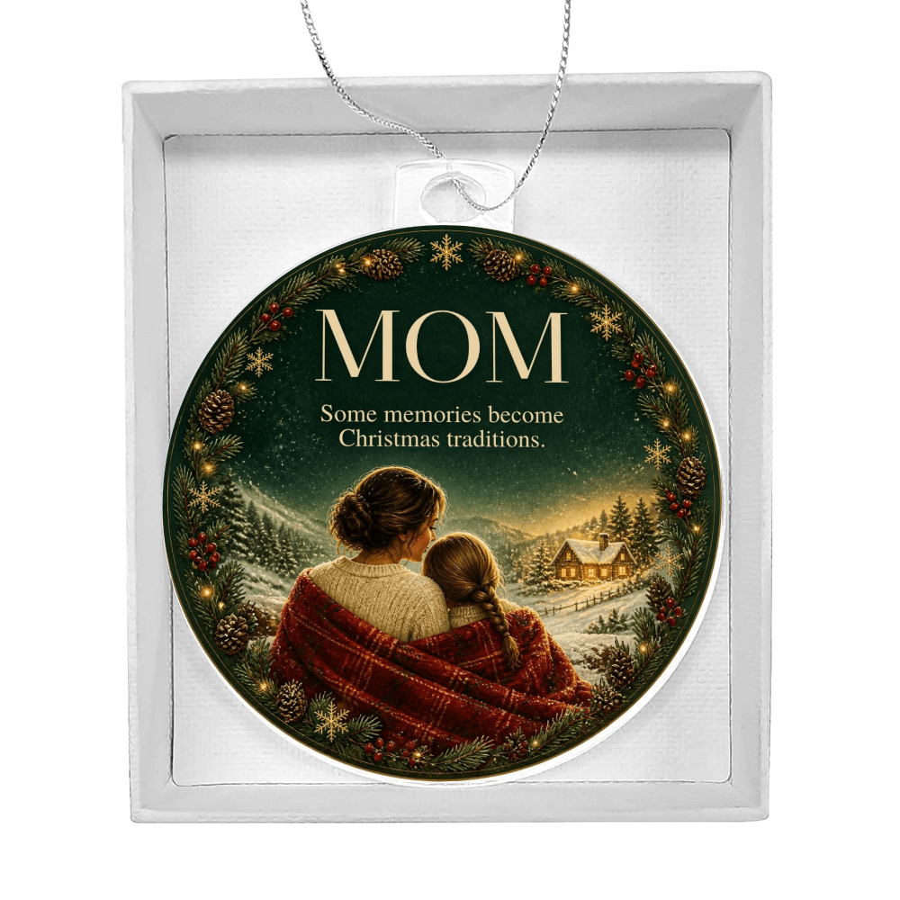 To My Mom Christmas Ornament – Memories Last Forever