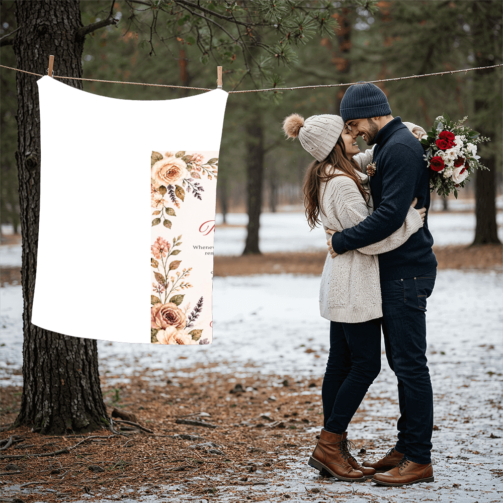 To My Mom Floral Blanket – A Hug From Daughter
