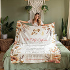To My Mom Floral Blanket – A Hug From Daughter