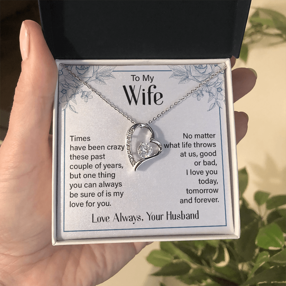 To my wife forever love necklace