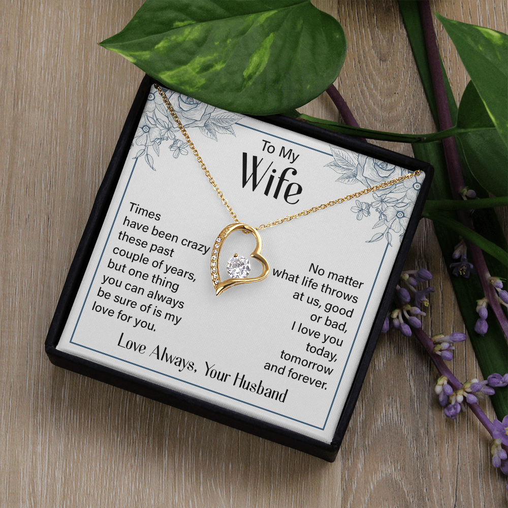 To my wife forever love necklace