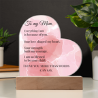 Acrylic Heart plaque-To Mom