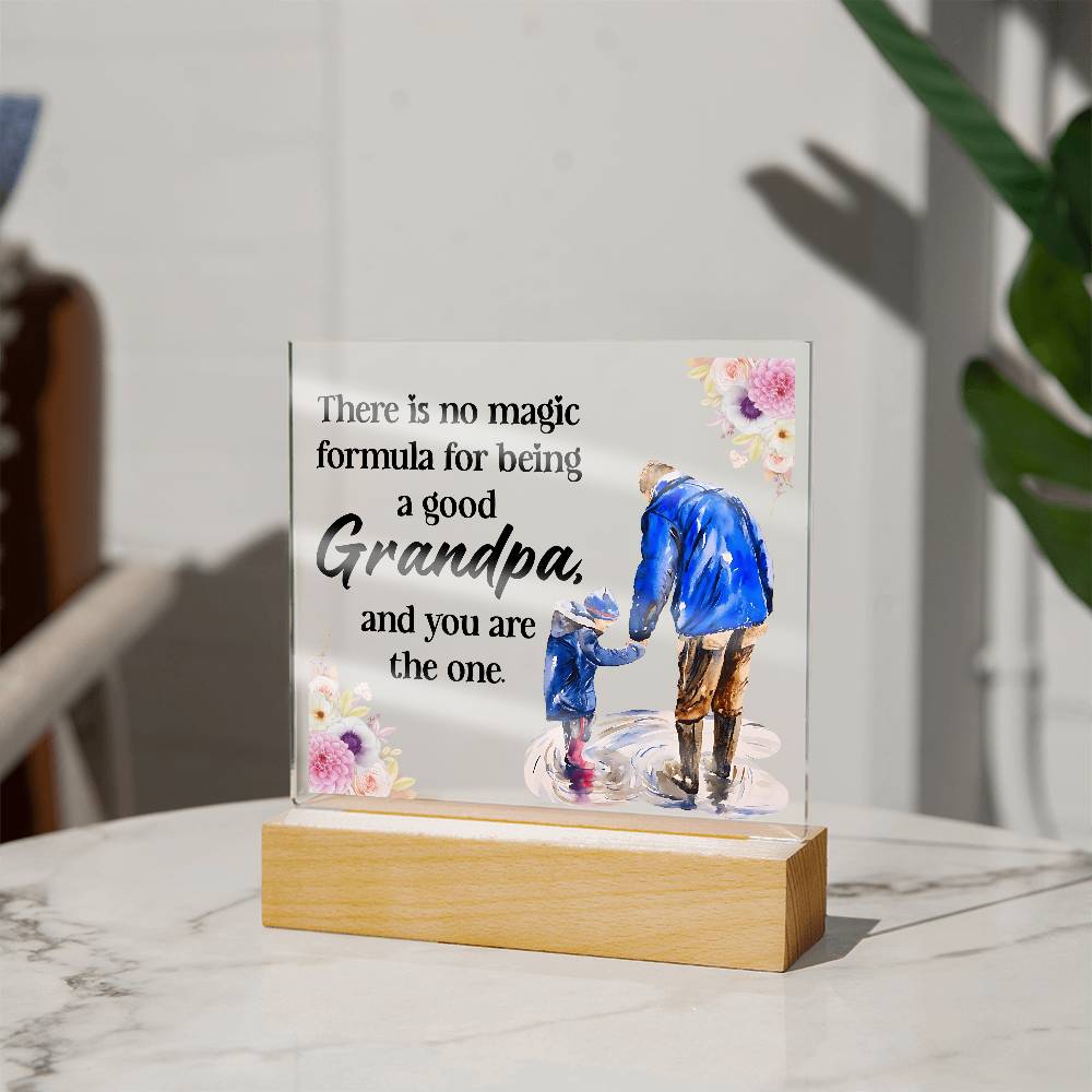 Acrylic Square Design Grandpa