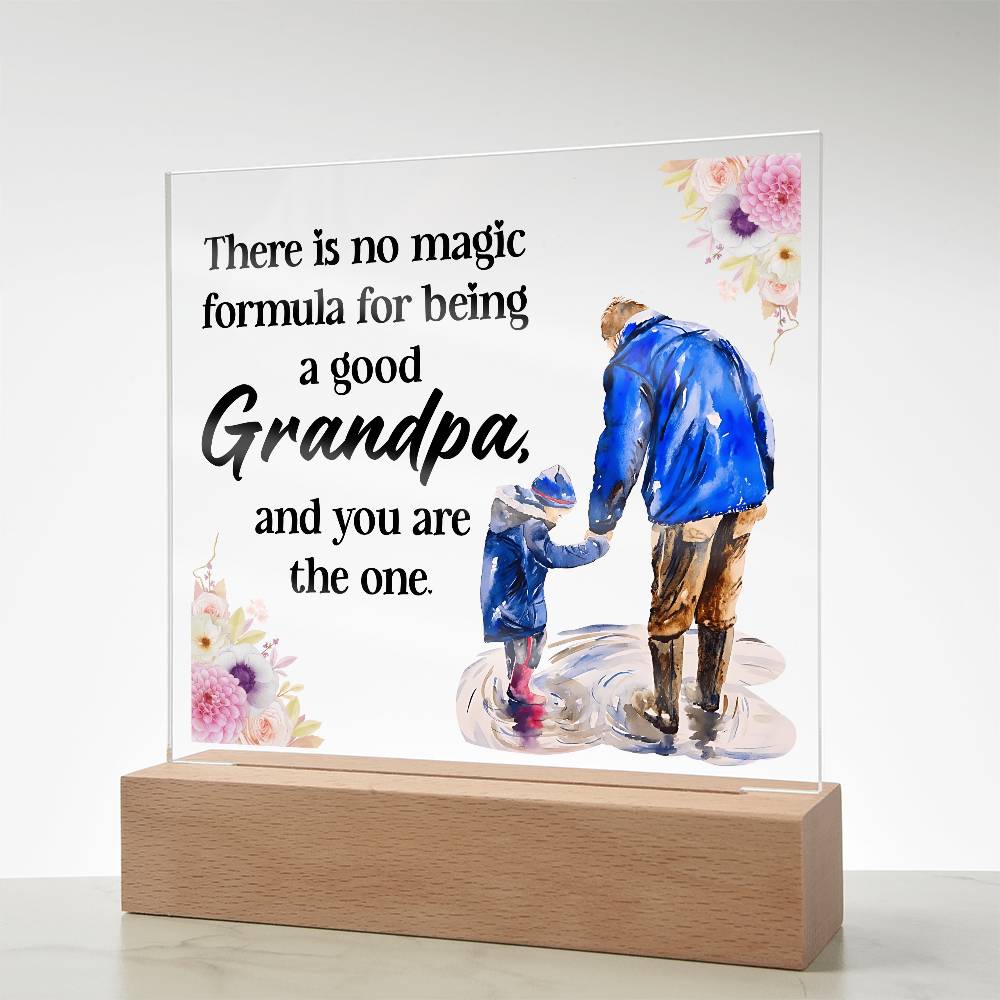 Acrylic Square Design Grandpa