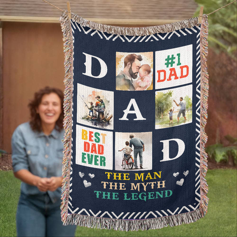 Best Dad Ever - Woven Blanket