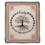 Family Roots, Celtic Tree Woven Blanket
