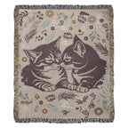 Snuggling Kitties - Woven Blanket
