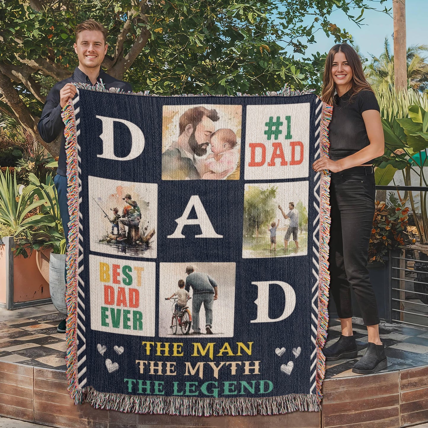 Best Dad Ever - Woven Blanket
