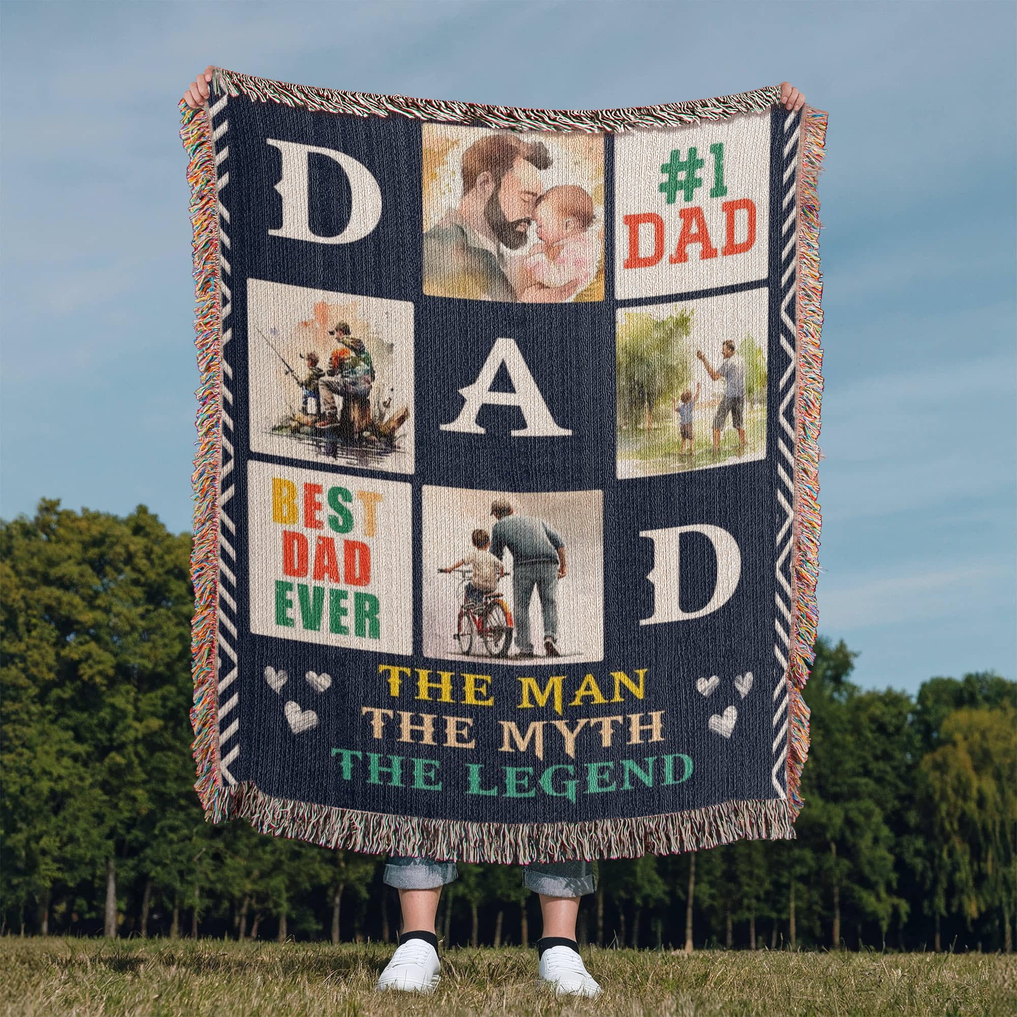 Best Dad Ever - Woven Blanket