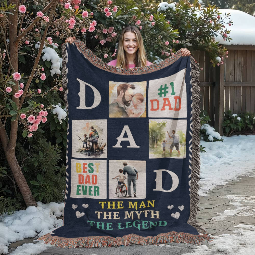 Best Dad Ever - Woven Blanket