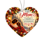 To My Mom Acrylic Heart Ornament – Forever Grateful